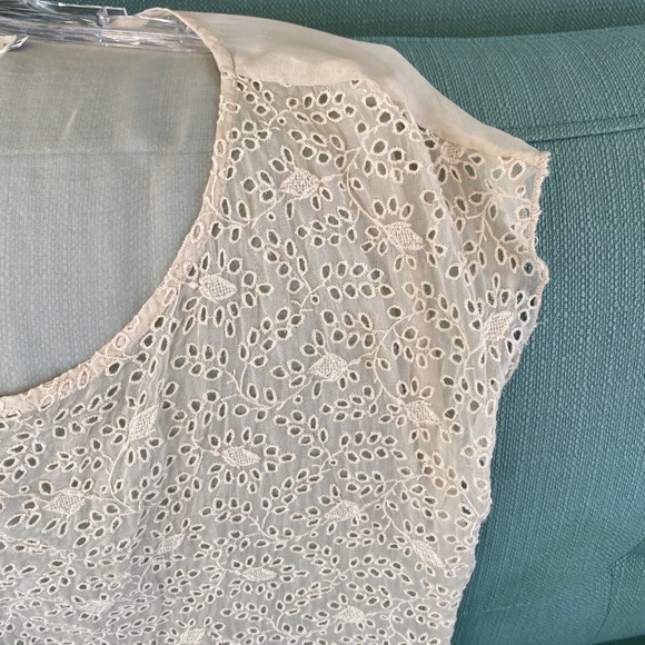 Johnny Was Top Silk Cream Sheer Eyelet NWT - Picture 5 of 15